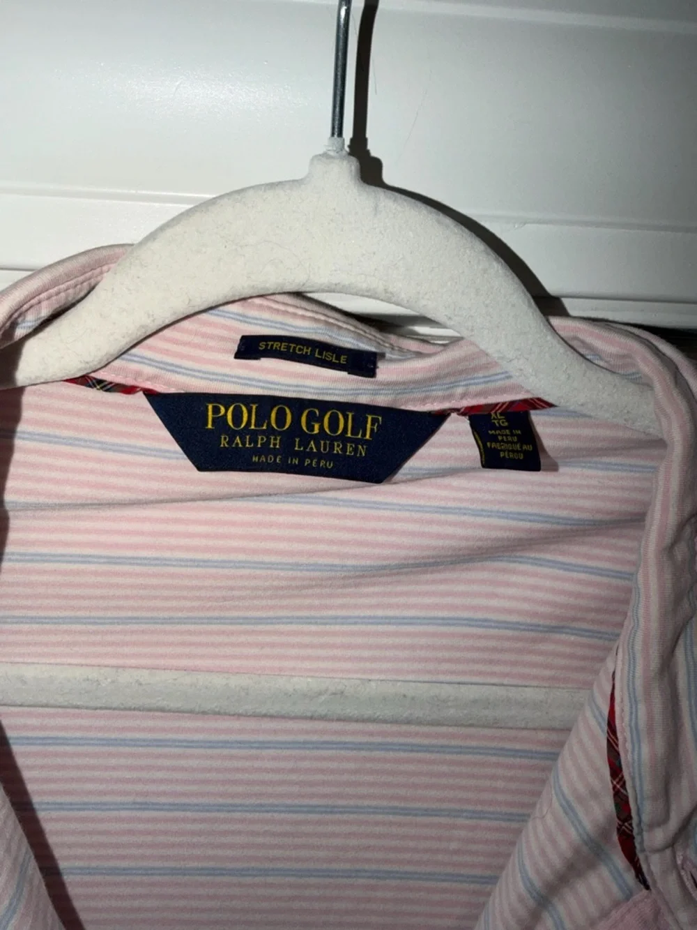 Polo by Ralph Lauren Pink Striped Short-Sleeve Golf Polo